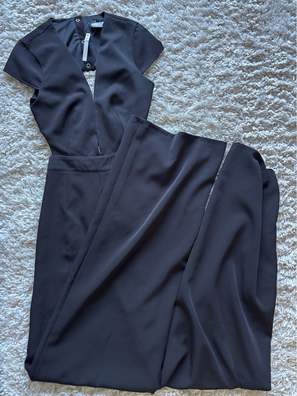 NWT ASOS Black Wide-Leg Jumpsuit (Tall)